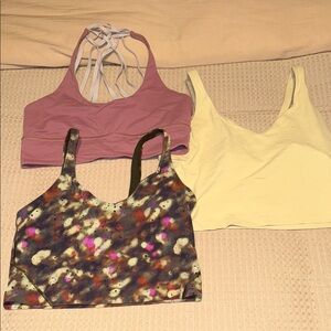 Lululemon 3 Sports Bras/Tanks Size 10/12